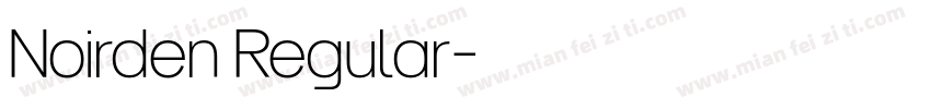 Noirden Regular字体转换